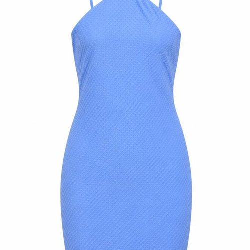Miss Selfridge Women's Blue V-Neck Strappy Dress Size 8