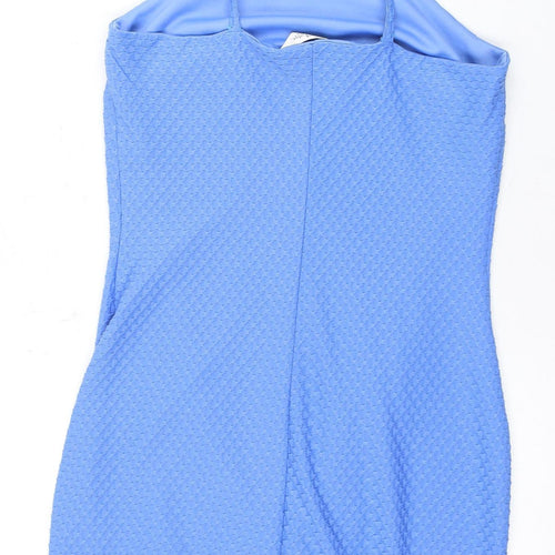 Miss Selfridge Women's Blue V-Neck Strappy Dress Size 8