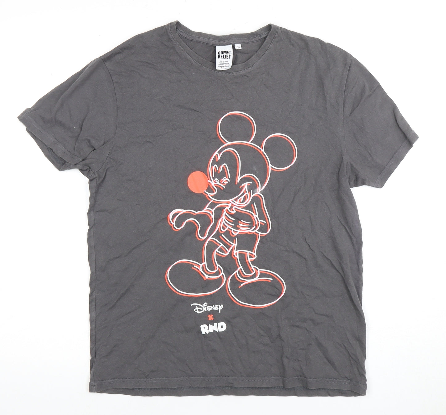 Comic Relief Disney Mickey Mouse Grey XS T-Shirt