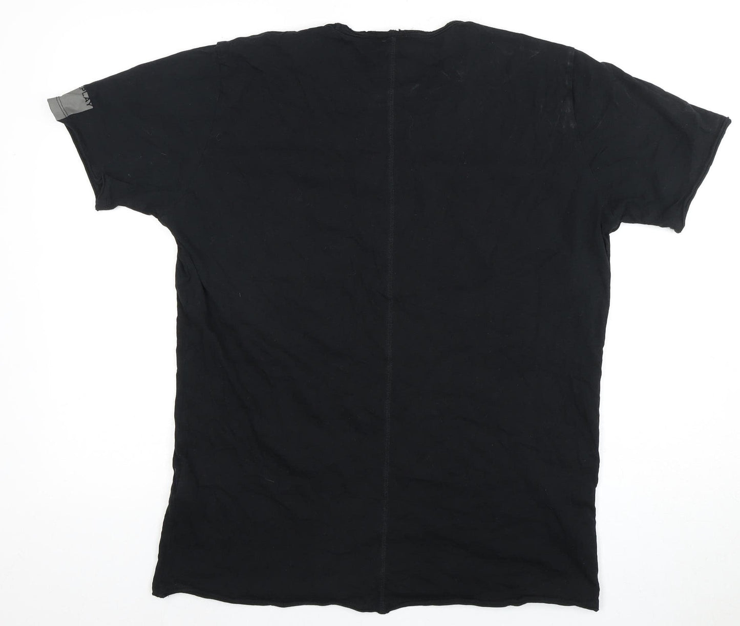 Replay Men's Black XL Cotton T-Shirt, Excellent Condition