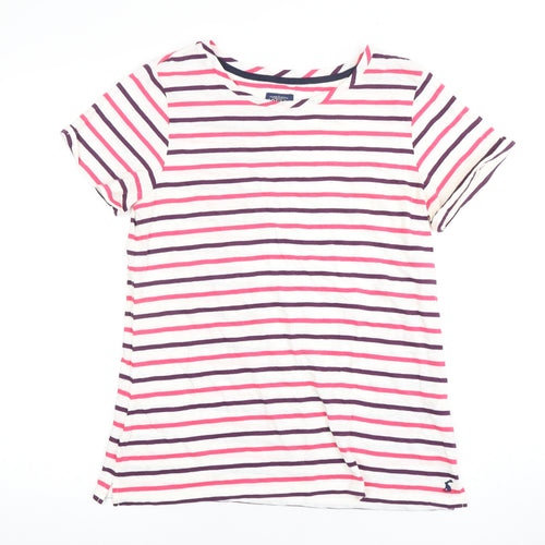 Joules Women's Striped T-Shirt Multicoloured Size 14