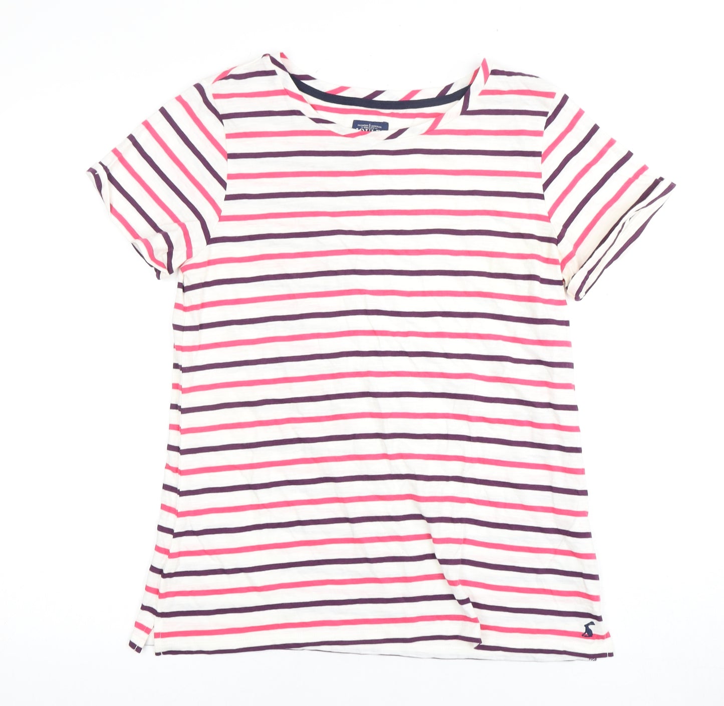 Joules Women's Striped T-Shirt Multicoloured Size 14