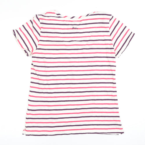 Joules Women's Striped T-Shirt Multicoloured Size 14