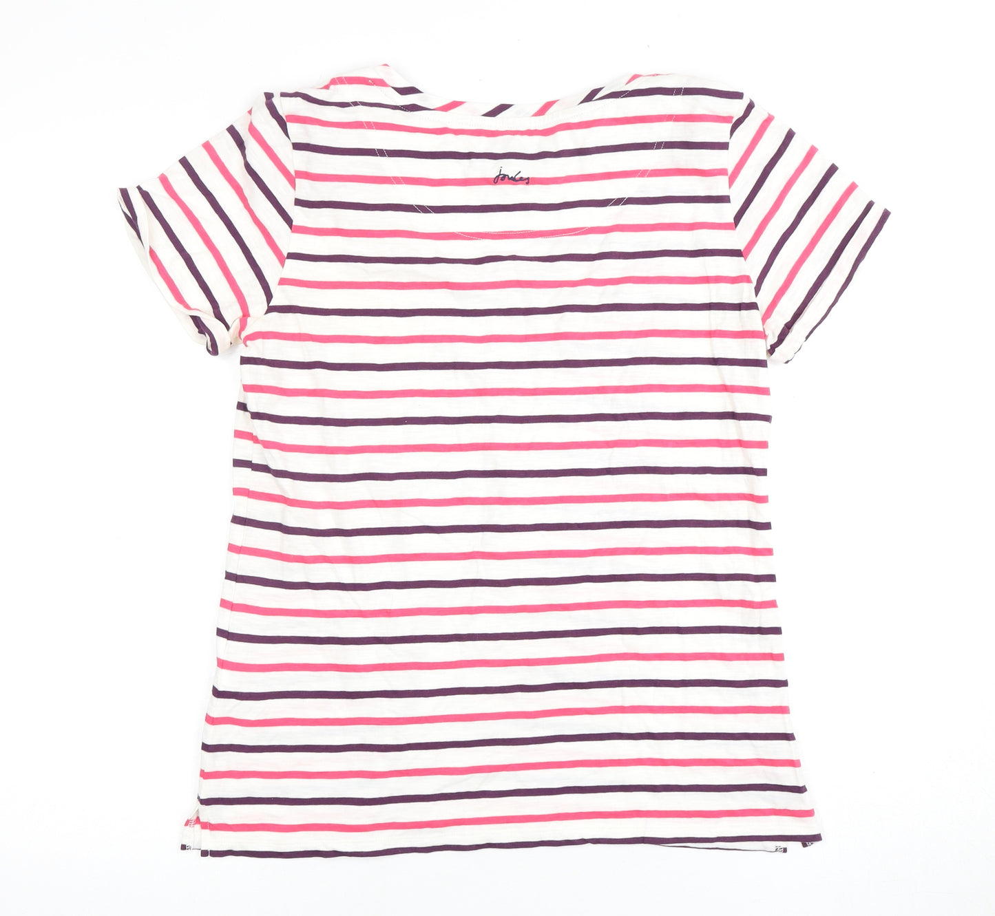 Joules Women's Striped T-Shirt Multicoloured Size 14