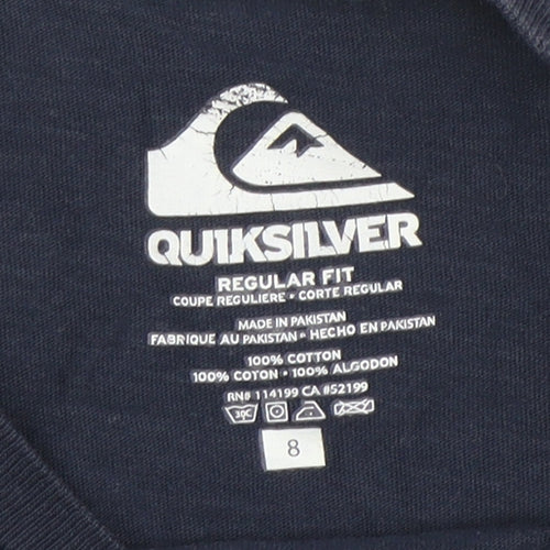 Quiksilver Boys Blue Graphic T-Shirt 8 Years