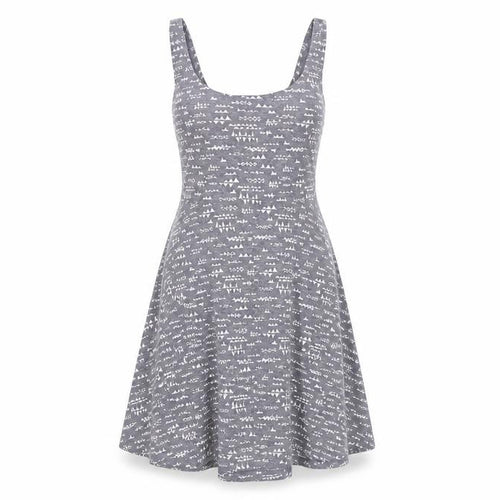 Superdry Women's Grey Geometric Sleeveless Dress XS