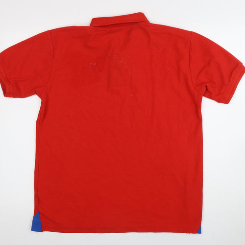 Slazenger Men's Red Polo Shirt, Size L, Casual Style