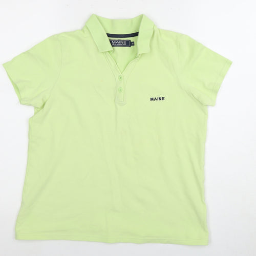 Maine New England Women's Green Polo Shirt Size 12