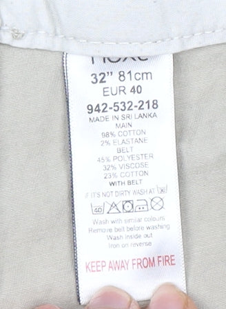 Next Men's Beige Chino Shorts Size 32 Casual Style