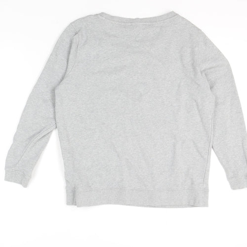 Diesel Women's Grey Logo Sweatshirt, Long Sleeve