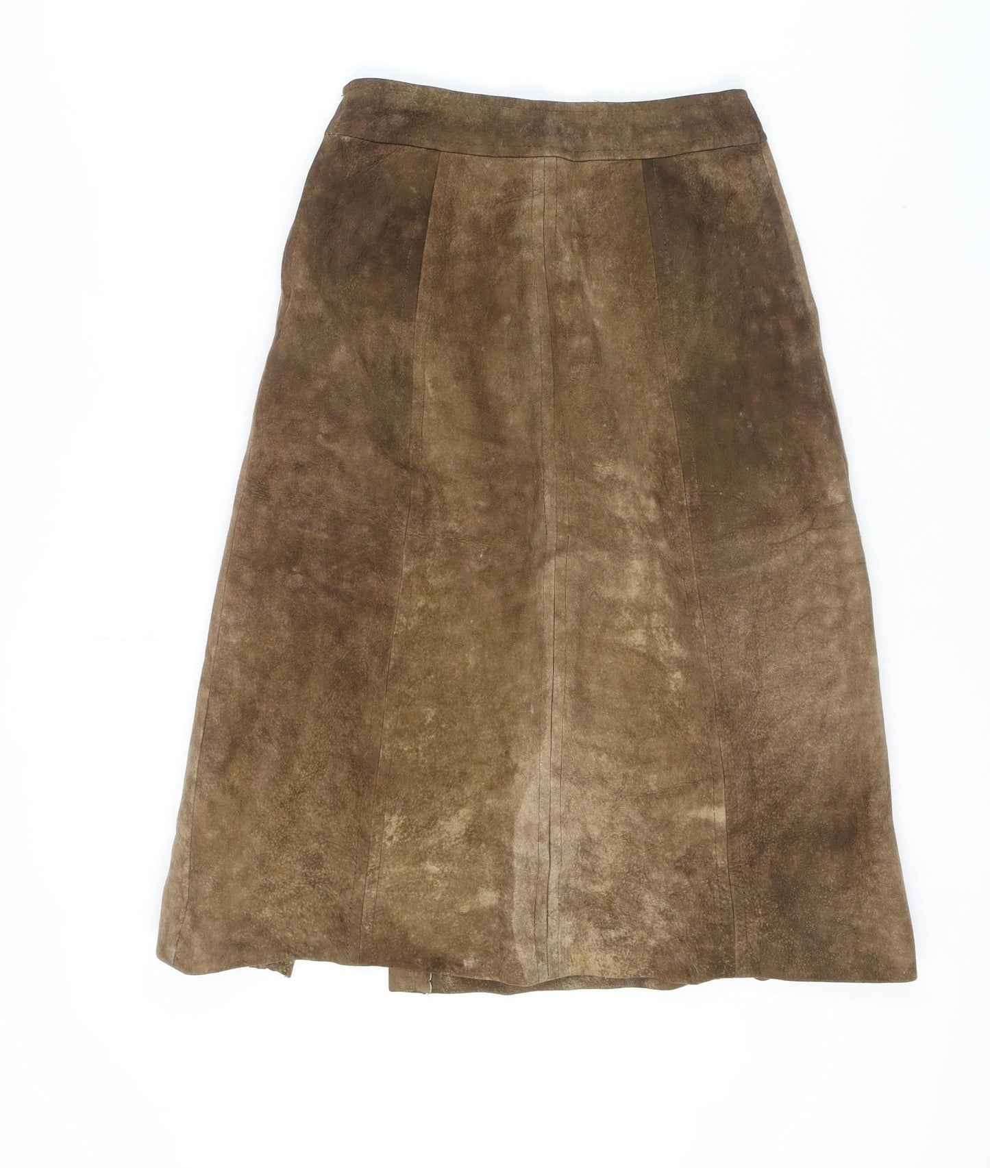 Brown Suede Women's Midi Pencil Skirt Size 16