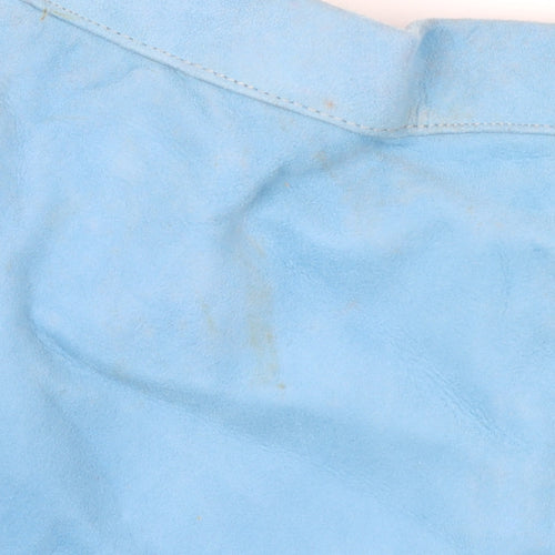 Batelle Women's Blue Suede Midi A-Line Skirt, Size 16