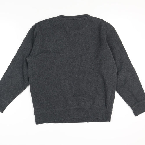 Fila Men's Grey Pullover Sweatshirt, Logo Accent
