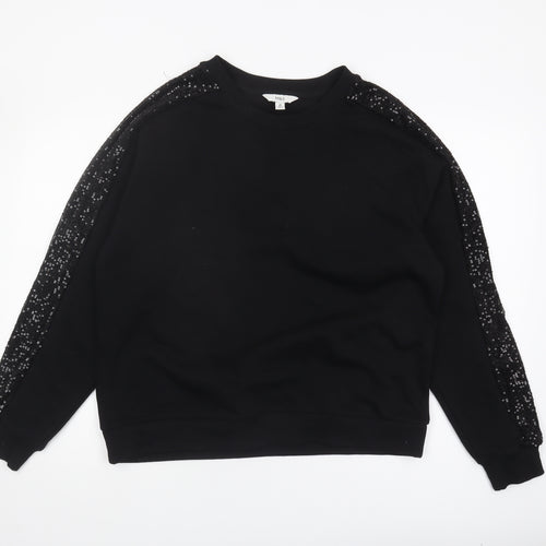 Marks and Spencer Women’s Black Sequin Pullover Sweatshirt - Size 16