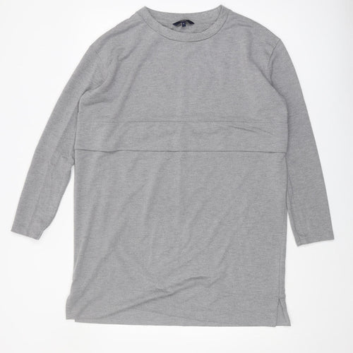 Next Women's Grey Long Sleeve T-Shirt, Size 16, Basic Style
