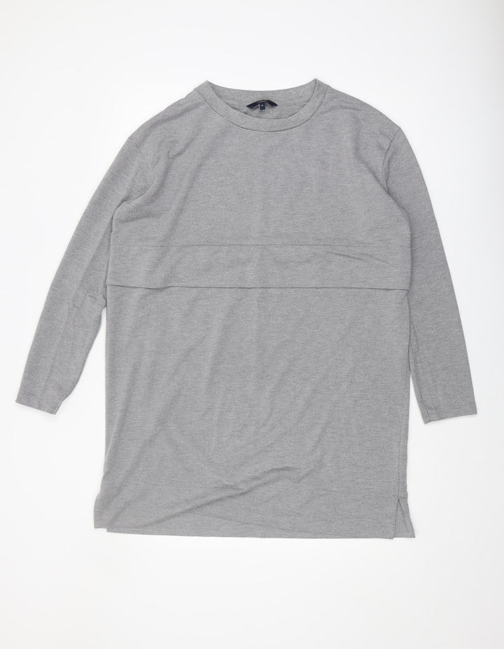 Next Women's Grey Long Sleeve T-Shirt, Size 16, Basic Style