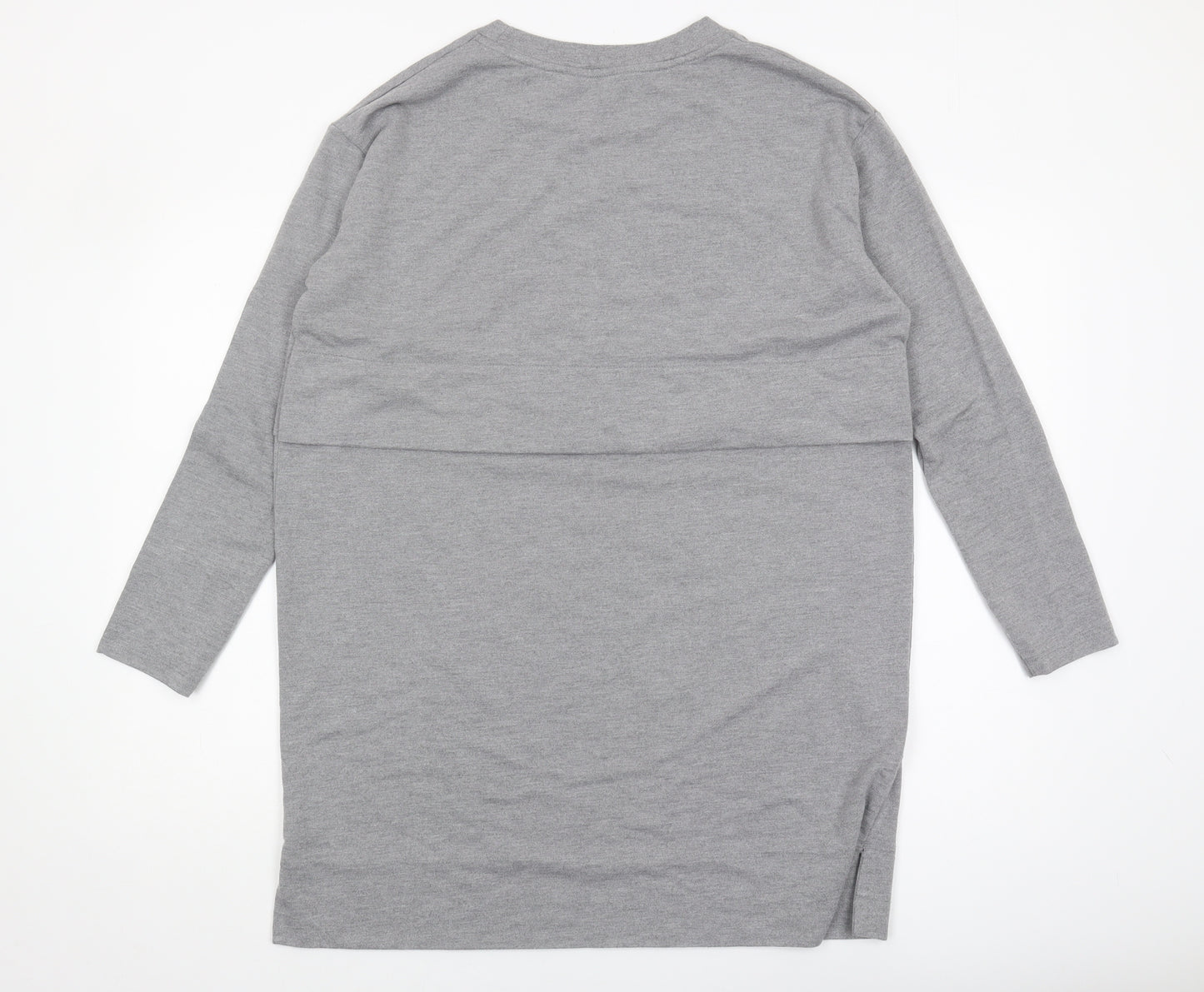 Next Women's Grey Long Sleeve T-Shirt, Size 16, Basic Style