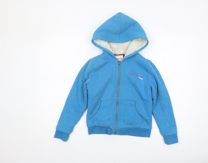 Weird Fish Girls Blue Full Zip Hoodie 7-8 Years
