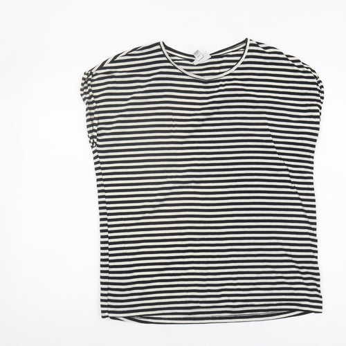 Vero Moda Women's Striped T-Shirt, Black, Size S