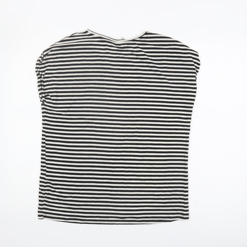 Vero Moda Women's Striped T-Shirt, Black, Size S