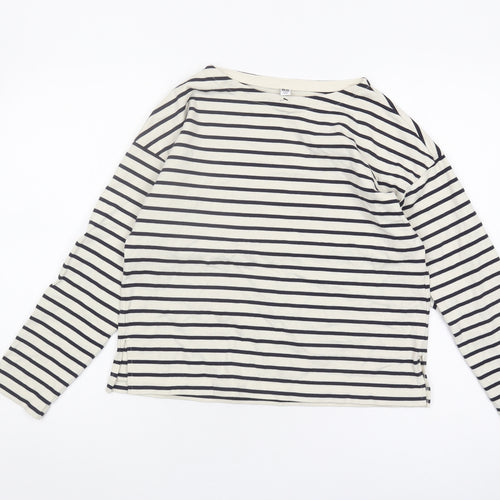 Uniqlo Women's Multicoloured Striped Long Sleeve T-Shirt