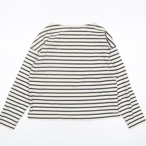 Uniqlo Women's Multicoloured Striped Long Sleeve T-Shirt