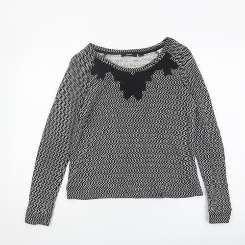 Esmara Women's Black Geometric T-Shirt Size 10