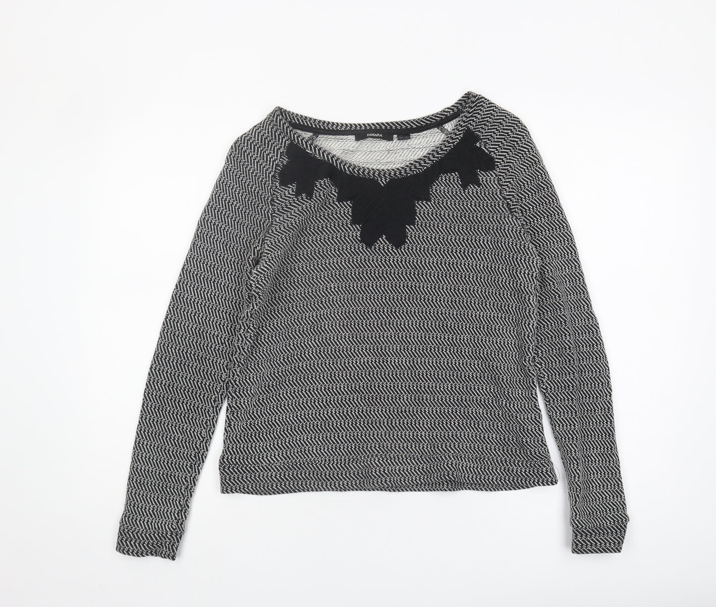 Esmara Women's Black Geometric T-Shirt Size 10