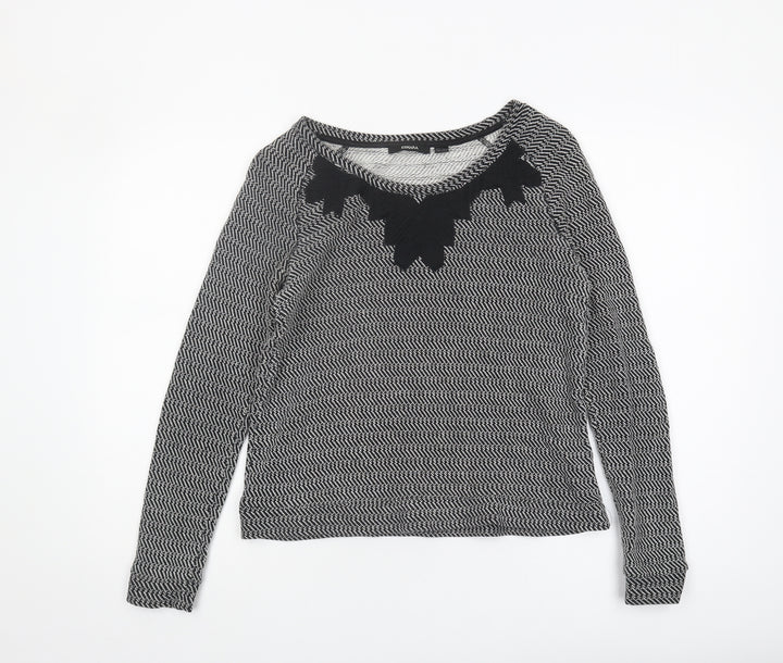 Esmara Women's Black Geometric T-Shirt Size 10