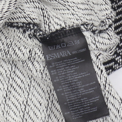 Esmara Women's Black Geometric T-Shirt Size 10