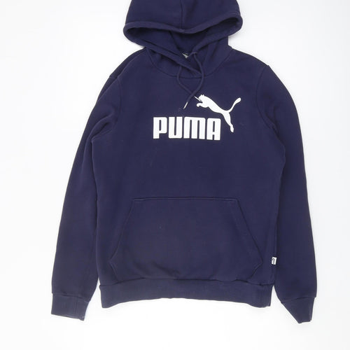 Puma Blue Unisex Hoodie M - Casual Cotton Pullover