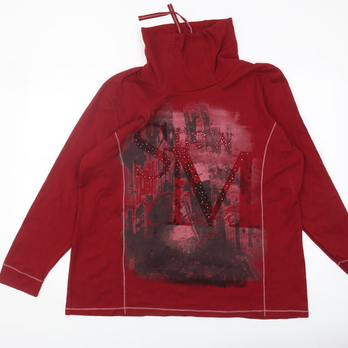Bexleys Women's Red 2XL Sweatshirt with Rhinestones