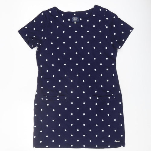 Joules Women's Blue Polka Dot Shift Dress Size 12