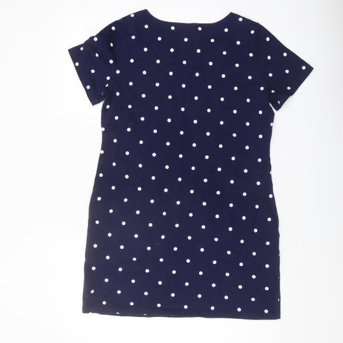Joules Women's Blue Polka Dot Shift Dress Size 12