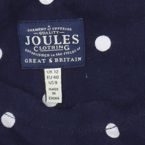 Joules Women's Blue Polka Dot Shift Dress Size 12