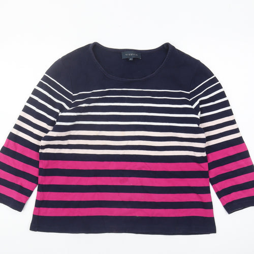 Viyella Women's Multicoloured Striped T-Shirt XL