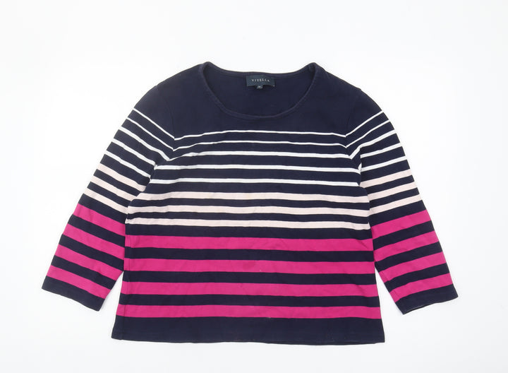 Viyella Women's Multicoloured Striped T-Shirt XL