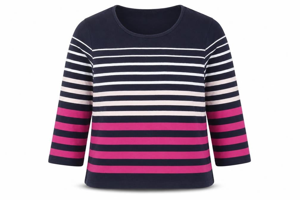 Front view of Viyella Women's Multicoloured Striped T-Shirt XL