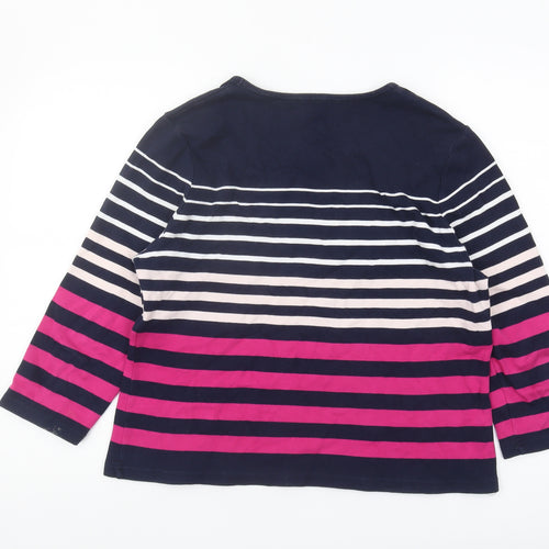 Viyella Women's Multicoloured Striped T-Shirt XL