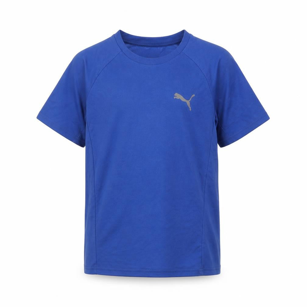 Puma Boys Blue T-Shirt, 11-12 Years, Crew Neck, Logo Accent