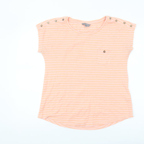 Principles Women's Orange Striped T-Shirt Size 12