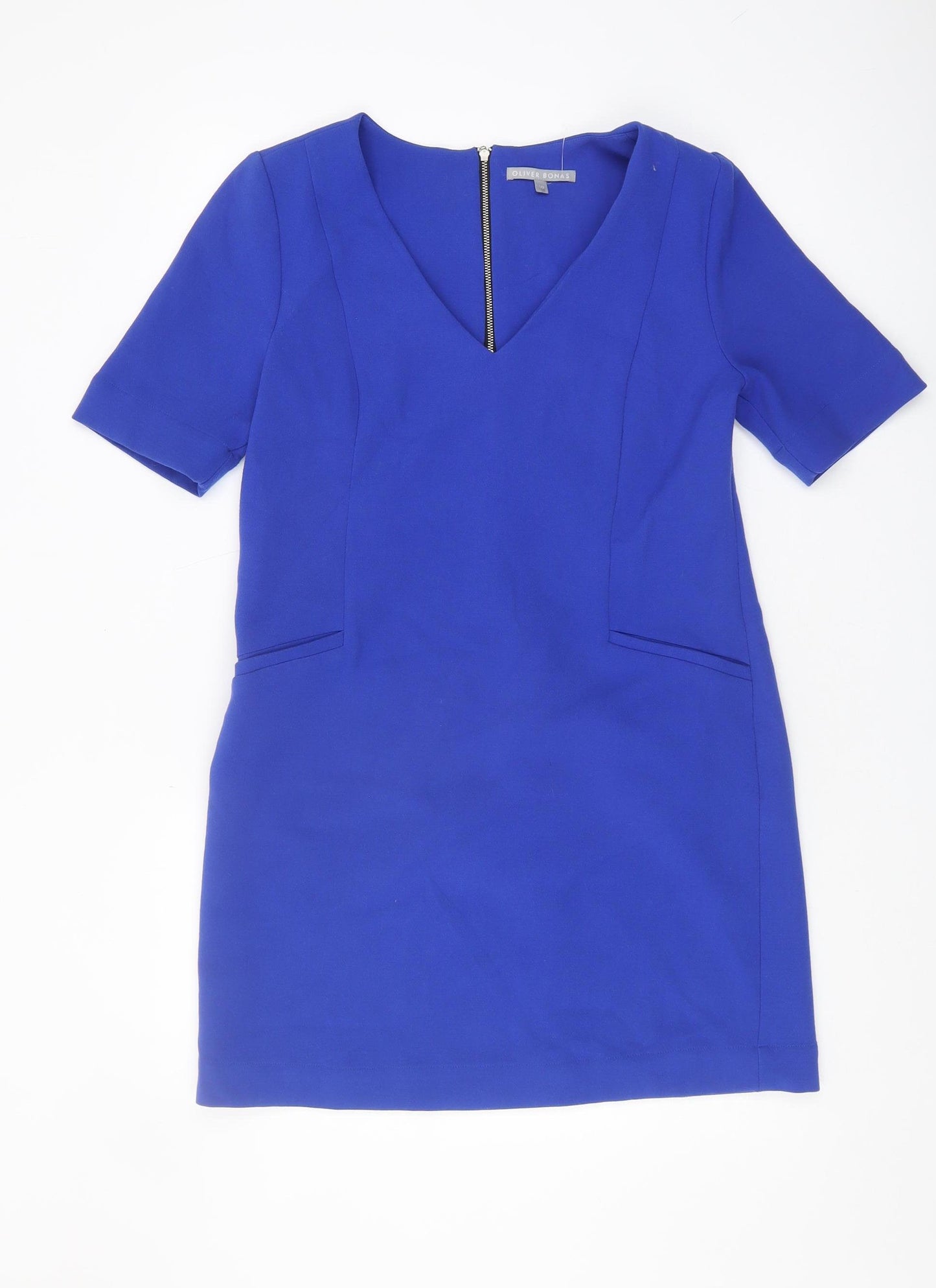 Oliver Bonas Women's Blue Sheath Dress Size 10