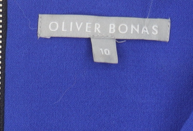 Oliver Bonas Women's Blue Sheath Dress Size 10