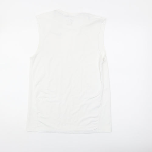 Nike Men's White Tank Top S Athletic Dri-FIT Activewear