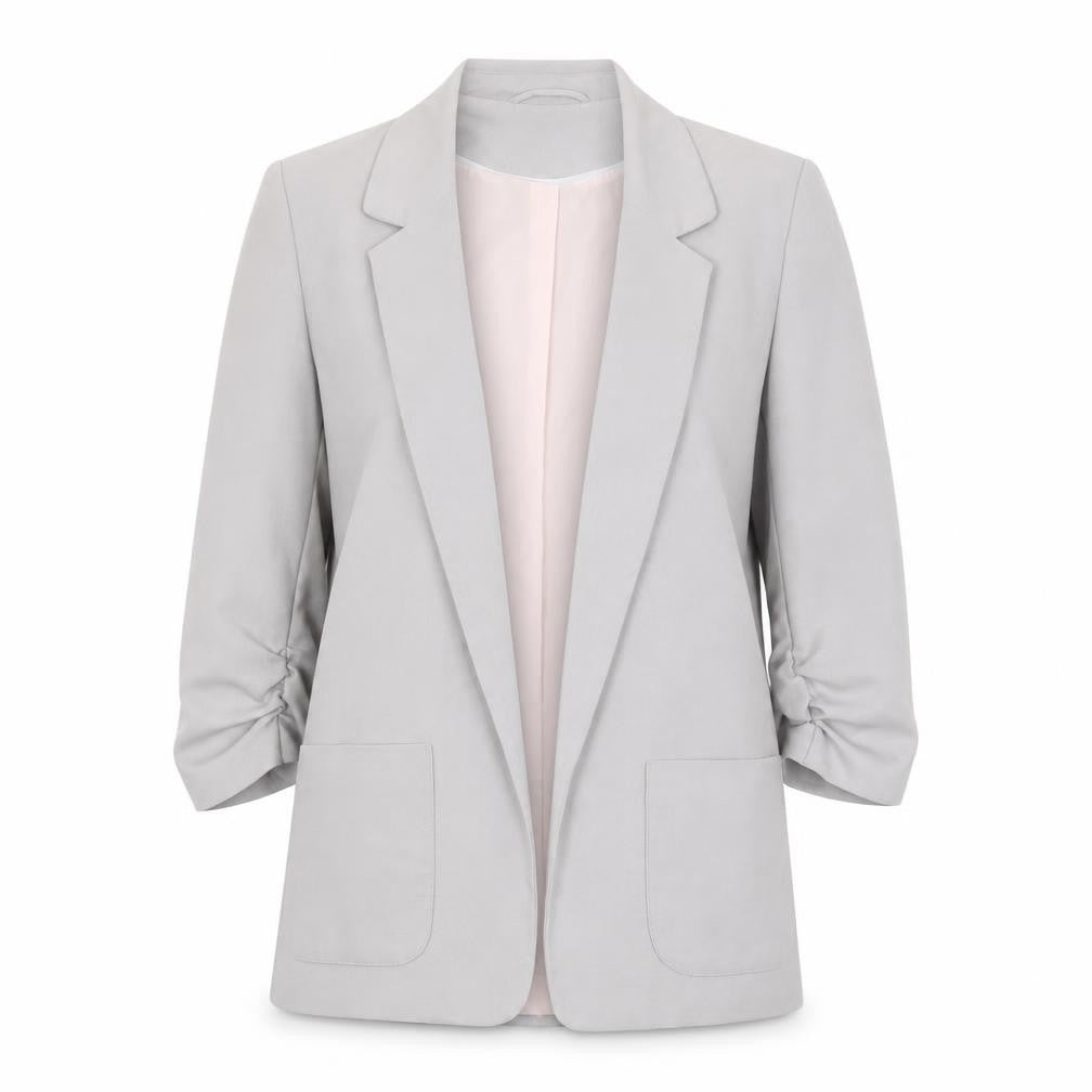 Front view of Dorothy Perkins Women's Grey Blazer, size 10