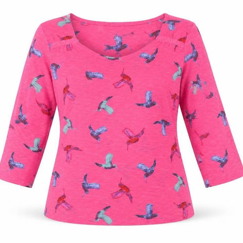 Marks and Spencer Women’s Pink Bird T-Shirt, Size 10
