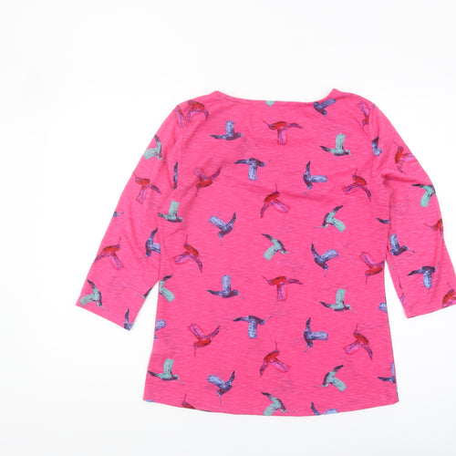 Marks and Spencer Women’s Pink Bird T-Shirt, Size 10