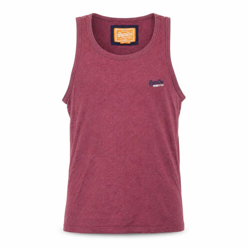 Superdry Men's Red Sleeveless T-Shirt S, Vintage Style