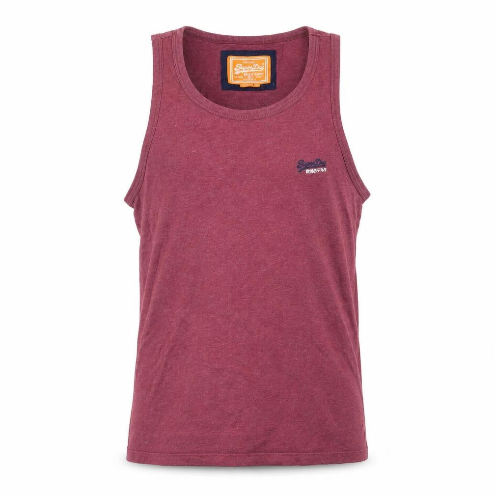 Superdry Men's Red Sleeveless T-Shirt S, Vintage Style
