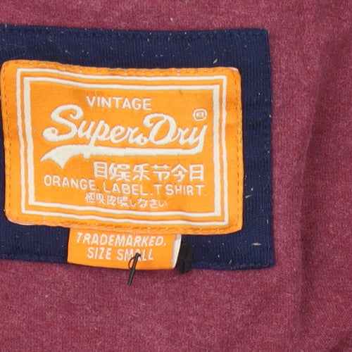 Superdry Men's Red Sleeveless T-Shirt S, Vintage Style
